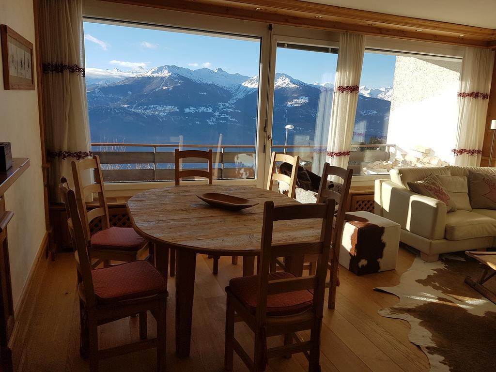 Appartement Clairiere Des Barzettes Avec Vue Magnifique Crans-Montana Ngoại thất bức ảnh